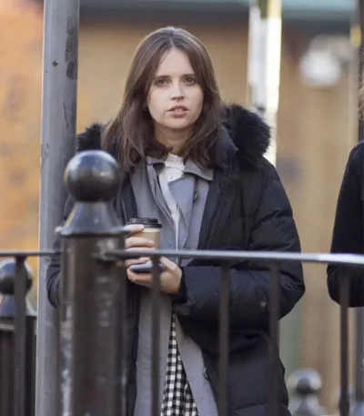 The Last Letter from Your Lover Ellie Black Long Puffer Coat