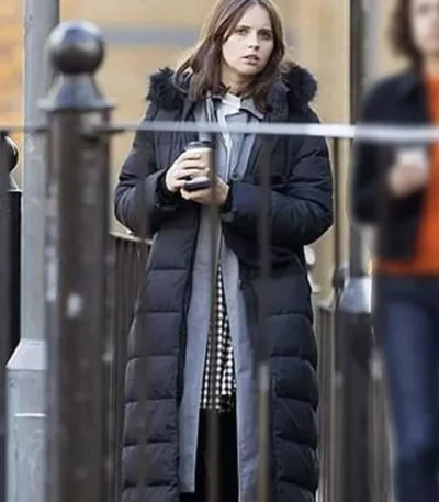The Last Letter from Your Lover Ellie Black Long Puffer Coat