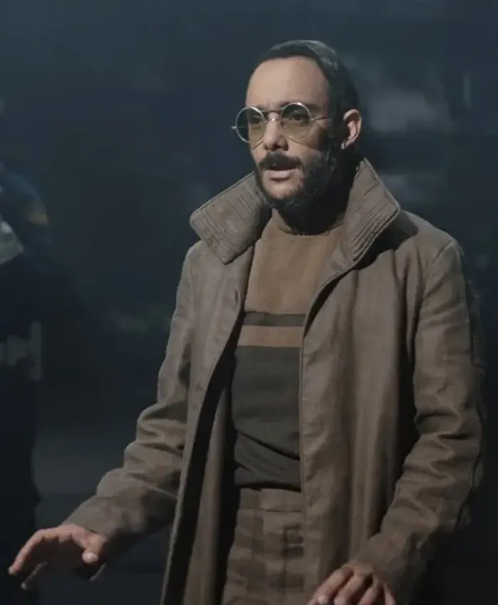 The Mandalorian S03 Omid Abtahi Grey Trench Coat The Mandalorian S03 Omid Abtahi Grey Trench Coat