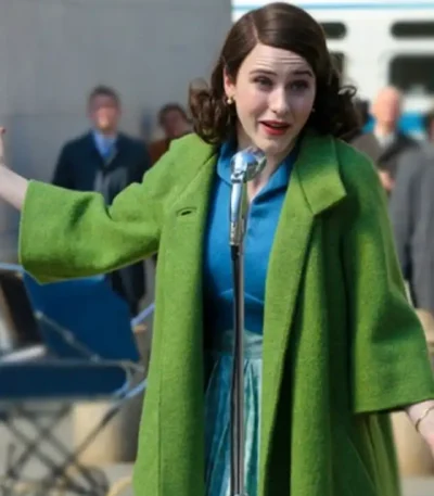 The Marvelous Mrs Maisel Miriam Mid Length Green Coat
