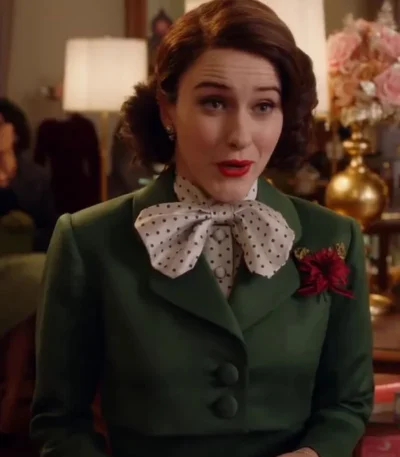 The Marvelous Mrs. Maisel Rachel Brosnahan S04 Green Cropped Jacket
