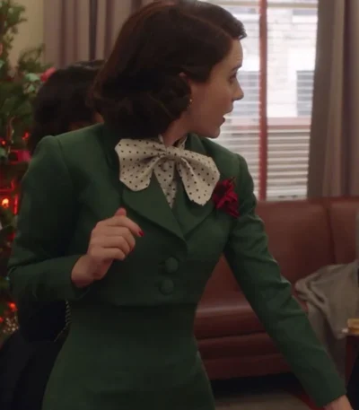 The Marvelous Mrs. Maisel Rachel Brosnahan S04 Green Cropped Jacket