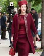 The Marvelous Mrs. Maisel Rachel Brosnahan S04 Maroon Coat