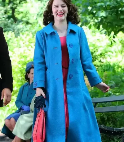 The Marvelous Mrs. Maisel S04 Miriam Blue Mid Length Coat