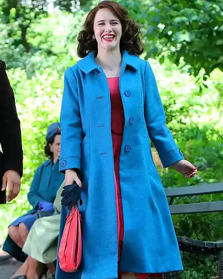 The Marvelous Mrs. Maisel S04 Miriam Blue Mid Length Coat The Marvelous Mrs. Maisel S04 Miriam Blue Mid Length Coat