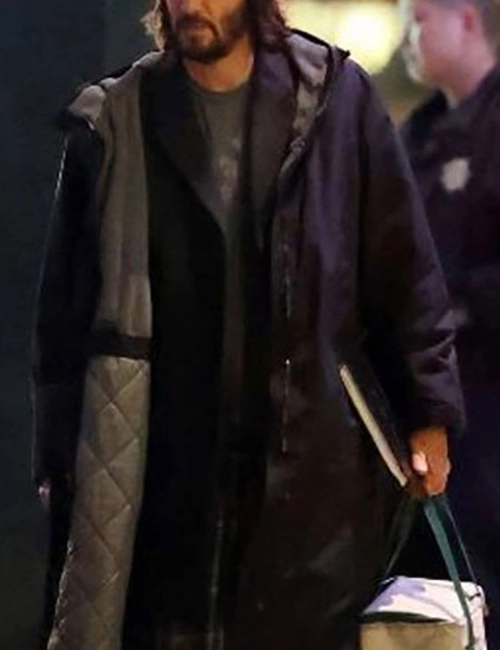 The Matrix 4 Keanu Reeves Neo Cotton Hooded Long Coat The Matrix 4 Keanu Reeves Neo Cotton Hooded Long Coat