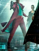 The Matrix 4 Morpheus Long Maroon Coat