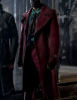 The Matrix 4 Morpheus Long Maroon Coat