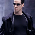 The Matrix Neo Black Cotton Trench Coat