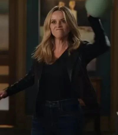 The Morning Show S02 Bradley Jackson Black Motorcycle Jacket