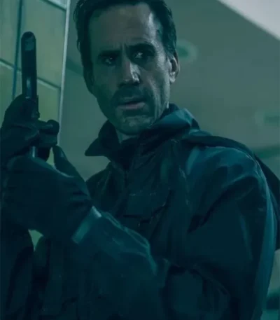 The Mother 2023 Joseph Fiennes Black Hooded Jacket