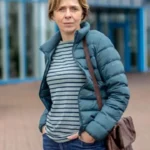 The Nest Fiona Bell Teal Puffer Jacket