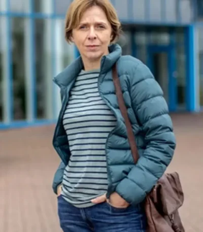 The Nest Fiona Bell Teal Puffer Jacket