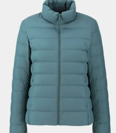 The Nest Fiona Bell Teal Puffer Jacket