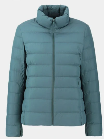 The Nest Fiona Bell Teal Puffer Jacket