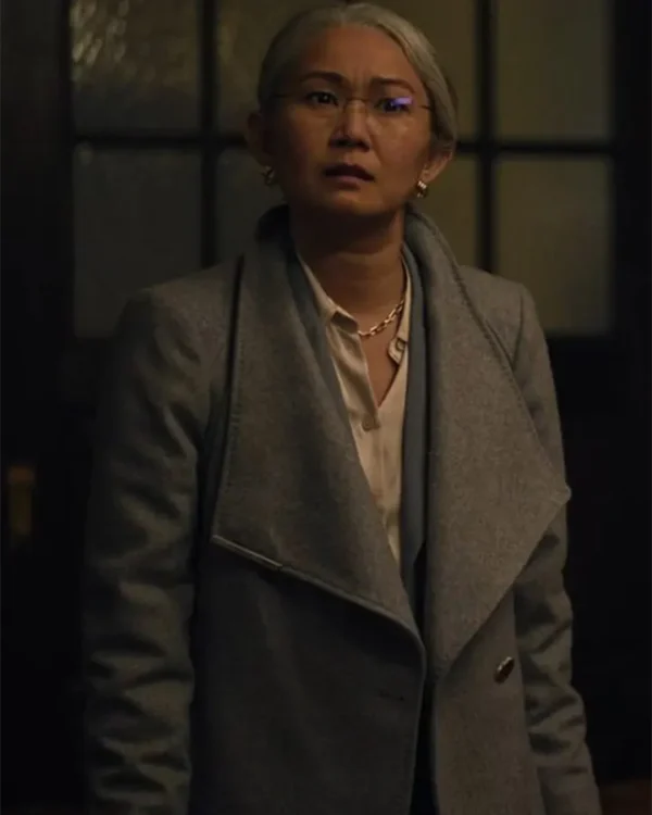 The Night Agent 2023 Hong Chau Grey Coat
