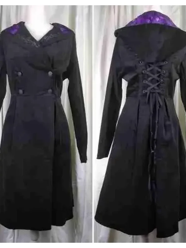The Nightmare Before Christmas Black Hooded Long Coat