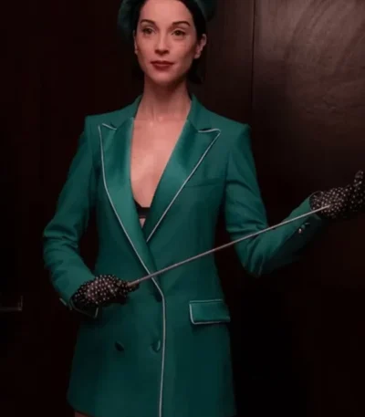 The Nowhere Inn Annie Clark Green Blazer Jacket