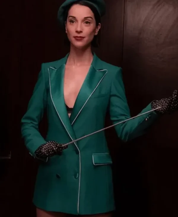 The Nowhere Inn Annie Clark Green Blazer Jacket
