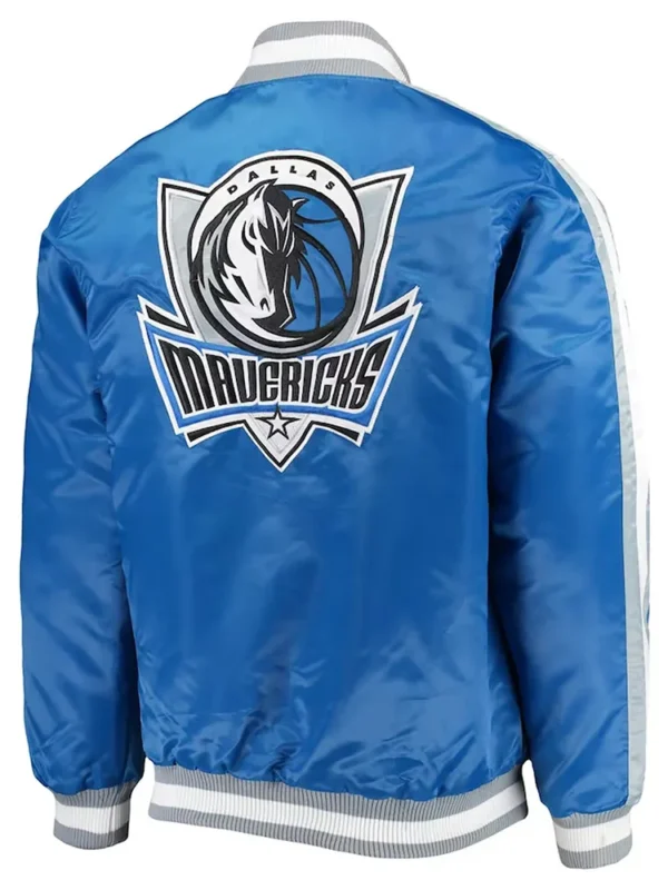 The Offensive Dallas Mavericks Blue Varsity Satin Jacket