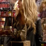 The Originals Claire Holt Black Wool Biker Jacket