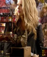 The Originals Claire Holt Black Wool Biker Jacket