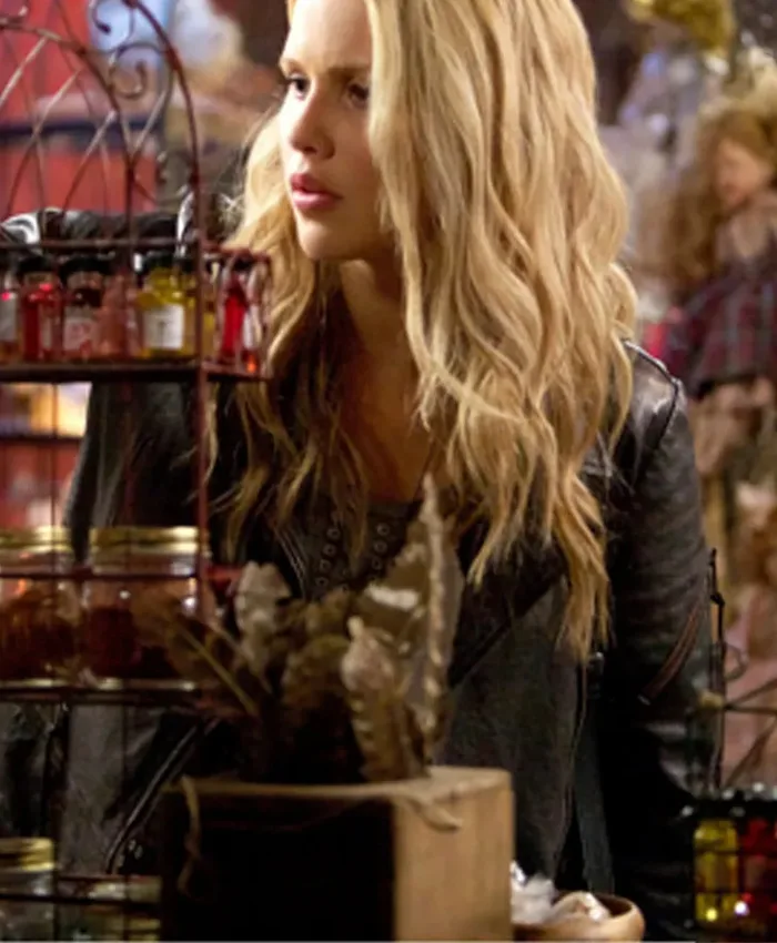 The Originals Claire Holt Black Wool Biker Jacket The Originals Claire Holt Black Wool Biker Jacket