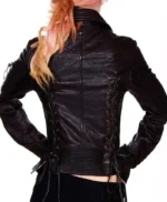 The Originals Claire Holt Black Wool Biker Jacket