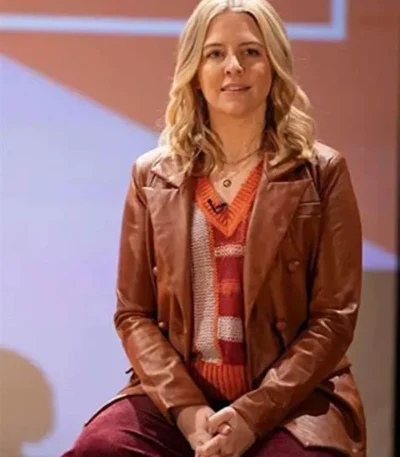 The Other Two S03 Helene Yorke Brown Leather Jacket