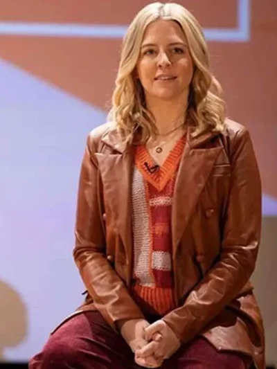 The Other Two S03 Helene Yorke Brown Leather Jacket