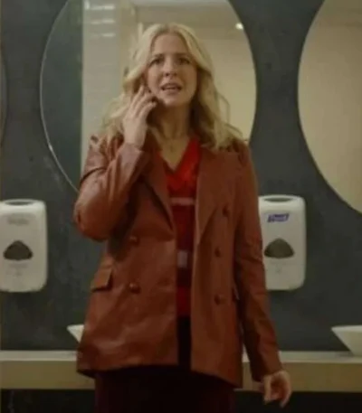 The Other Two S03 Helene Yorke Brown Leather Jacket