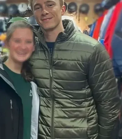 The Other Zoey 2023 Drew Starkey Green Puffer Jacket