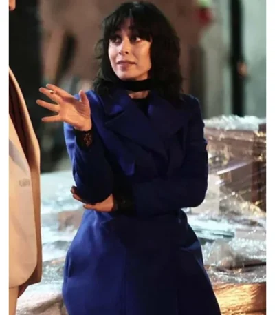 The Penguin 2024 Cristin Milioti Blue Long Coat