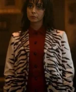 The Penguin Cristin Milioti Zebra Print Long Coat