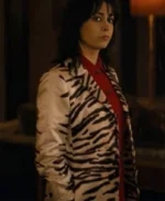The Penguin Cristin Milioti Zebra Print Long Coat