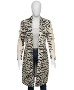 The Penguin Cristin Milioti Zebra Print Long Coat