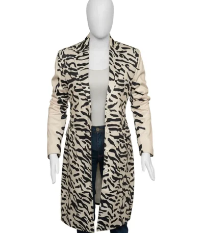 The Penguin Cristin Milioti Zebra Print Long Coat