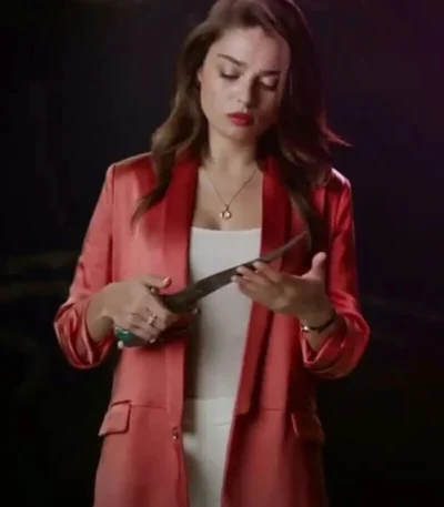 The Protector S04 Leyla Sancak Red Blazer Coat