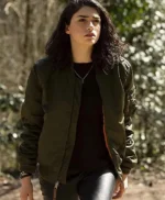 The Protector Zeynep Erman Green Bomber Jacket