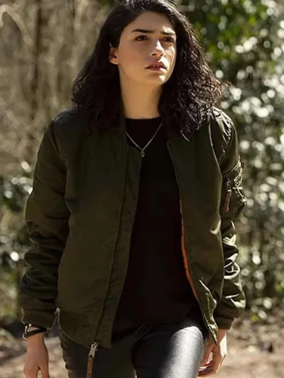 The Protector Zeynep Erman Green Bomber Jacket