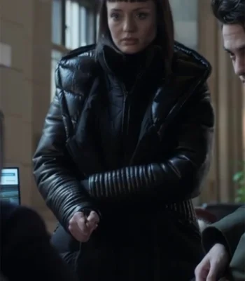 The Recruit 2022 Max Meladze Black Puffer Coat