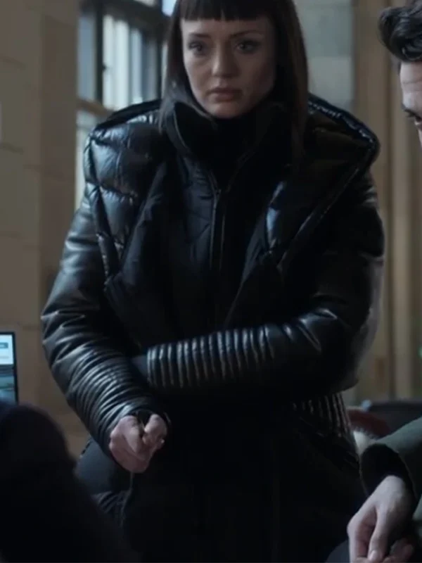 The Recruit 2022 Max Meladze Black Puffer Coat