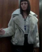 The Recruit 2022 Max Meladze White Fur Jacket