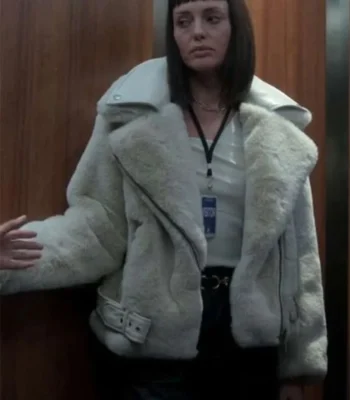 The Recruit 2022 Max Meladze White Fur Jacket