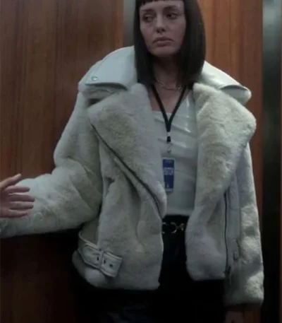 The Recruit 2022 Max Meladze White Fur Jacket