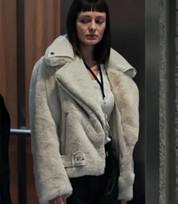 The Recruit 2022 Max Meladze White Fur Jacket