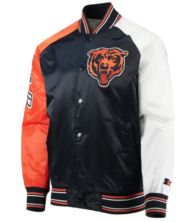 The Reliever Chicago Bears Satin Blue Jacket