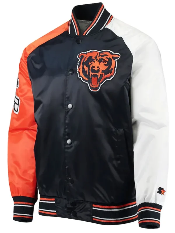 The Reliever Chicago Bears Satin Blue Jacket
