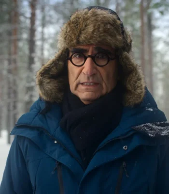 The Reluctant Traveler 2023 Eugene Levy Blue Jacket