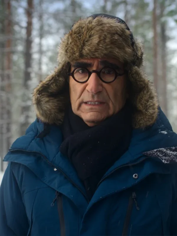 The Reluctant Traveler 2023 Eugene Levy Blue Jacket